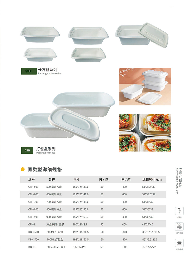 甘蔗渣環(huán)保餐具  一次性打包盒 圓盤(pán) 方盤(pán) 打包盒 碗 方盒  團(tuán)餐盒