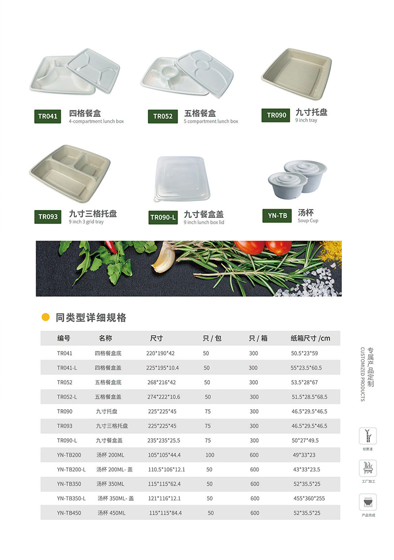 甘蔗渣環(huán)保餐具  一次性打包盒 圓盤(pán) 方盤(pán) 打包盒 碗 方盒  團(tuán)餐盒